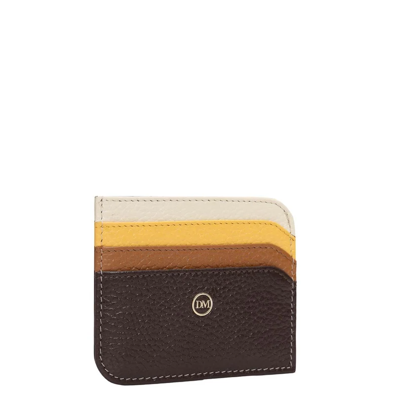 دا ميلانو 7 Slots Leather Card Case - Espresso